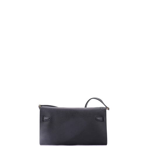 Pre-owned Hermes  Hermes Kelly To Go Wallet Epsom In Black