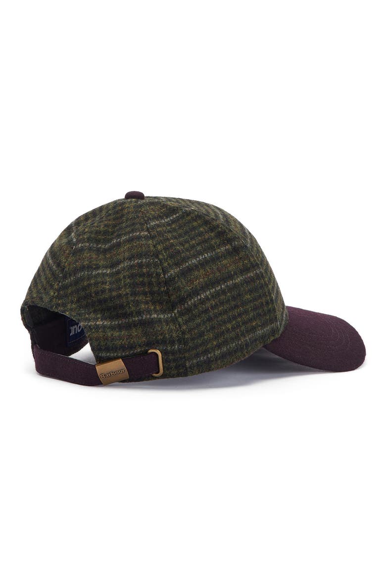 Clyde Plaid Adjustable Tweed Baseball Cap, Alternate, color, BROWN/OLIVE PLAID