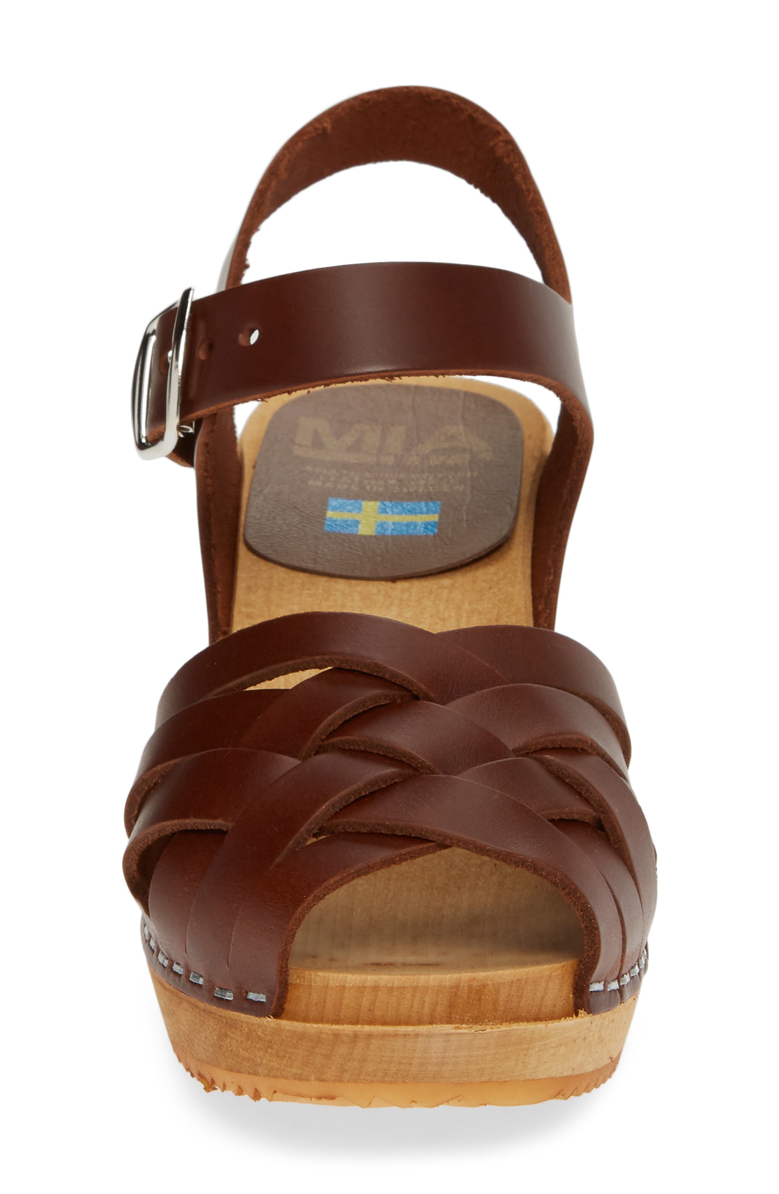 Bety Clog Sandal, Alternate, color, BROWN LEATHER