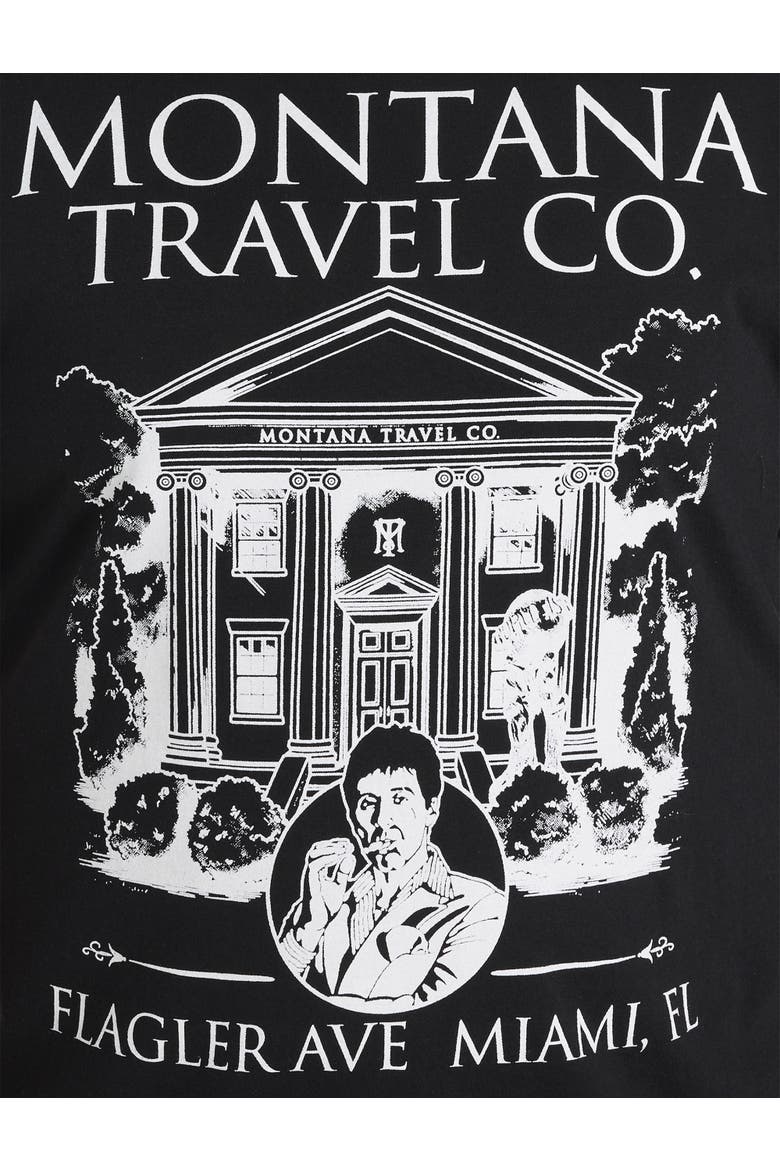 Big & Tall Scarface Travel Company Graphic Tee, Alternate, color, BLACK