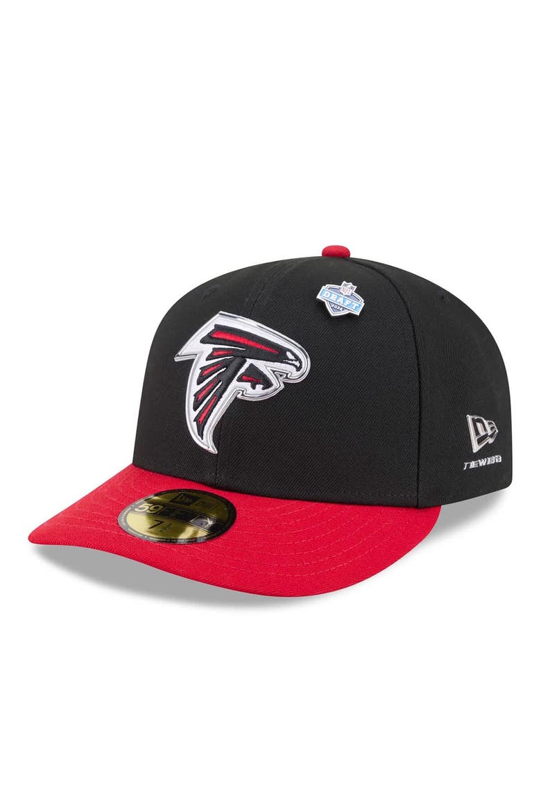 Men's New Era  Black/Red Atlanta Falcons 2026 NFL Draft Pre-Curved 59FIFTY Fitted Hat, Main, color, Black