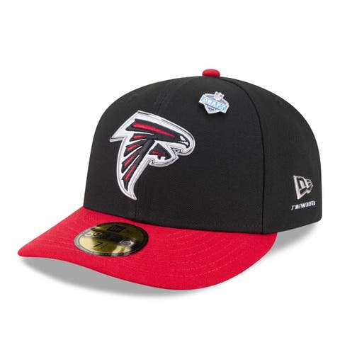 Men's New Era  Black/Red Atlanta Falcons 2026 NFL Draft Pre-Curved 59FIFTY Fitted Hat