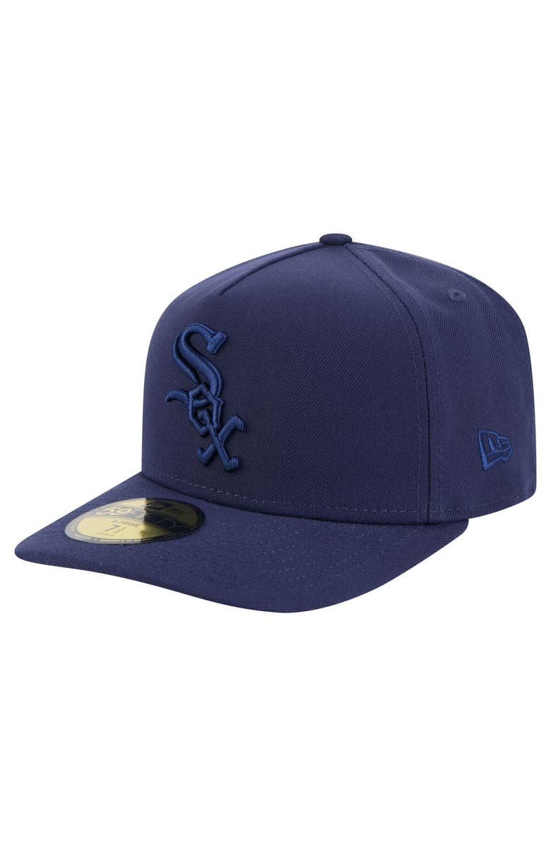 New Era Men's New Era Navy Chicago White Sox Color Pack A-Frame 59FIFTY Fitted Hat, Alternate, color, Navy