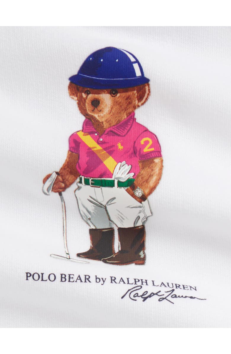 Ralph Lauren Kids' Magic Fleece Bear Logo Dress & Bloomers Set, Alternate, color, White