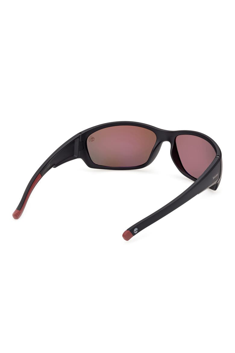 67mm Sunglasses, Alternate, color, MATTE BLACK / SMOKE POLARIZED