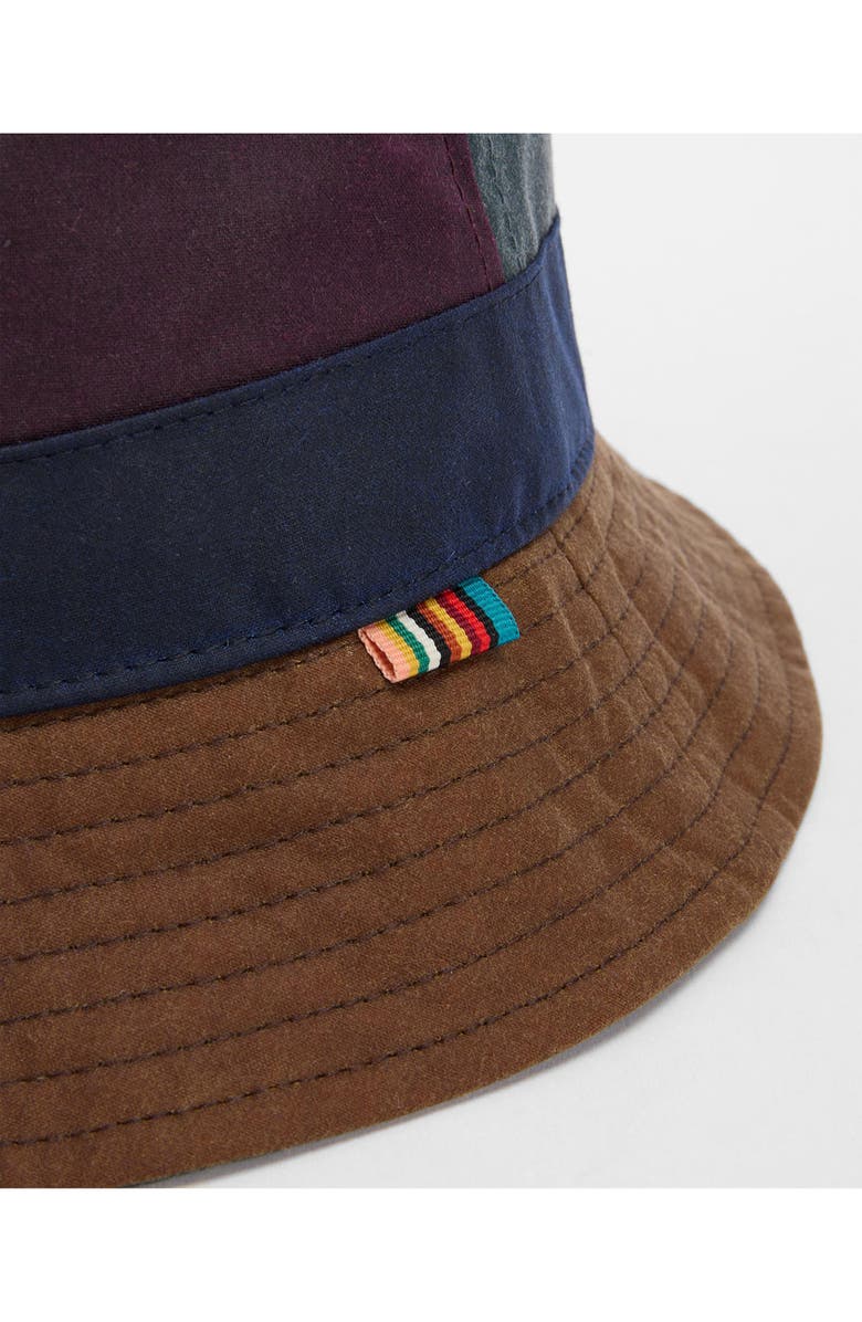 Barbour x Paul Smith Colorblock Bucket Hat, Alternate, color, Brown Multi