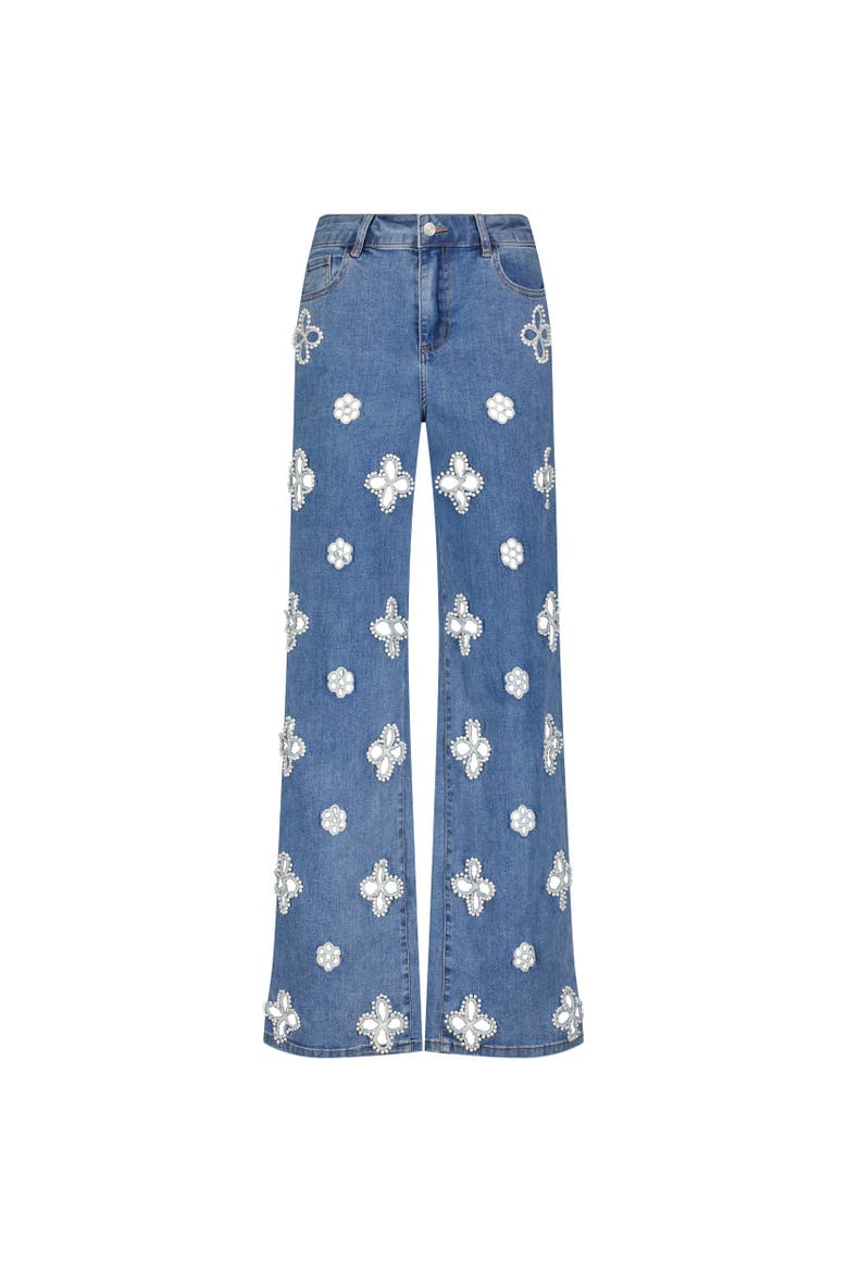Kaia Pearl High Rise Jean, Alternate, color, Medium Blue