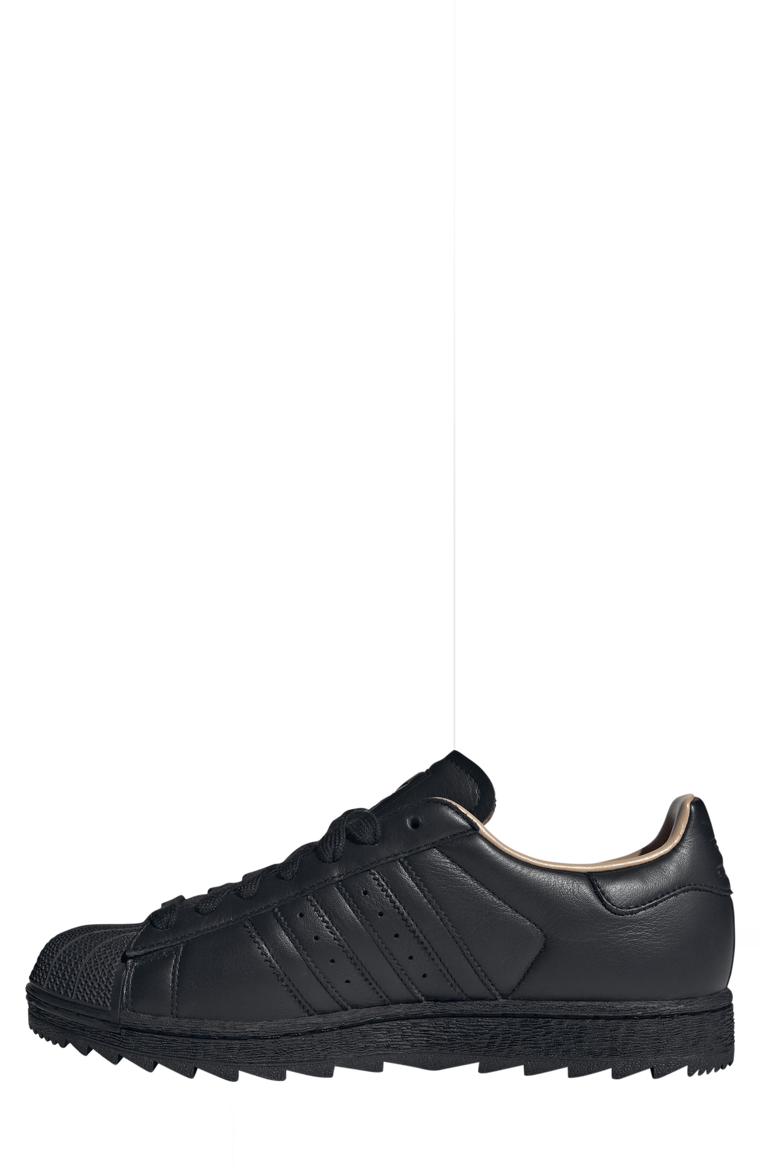 Gender Inclusive Superstar II Ripple Sneaker, Alternate, color, BLACK/ BLACK/ SANDSTONE