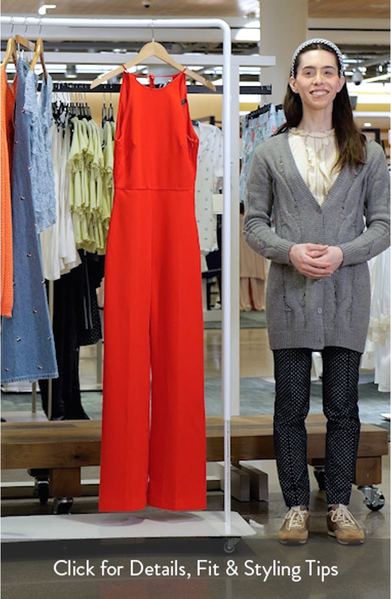 Open Back Halter Neck Jumpsuit, sales video thumbnail