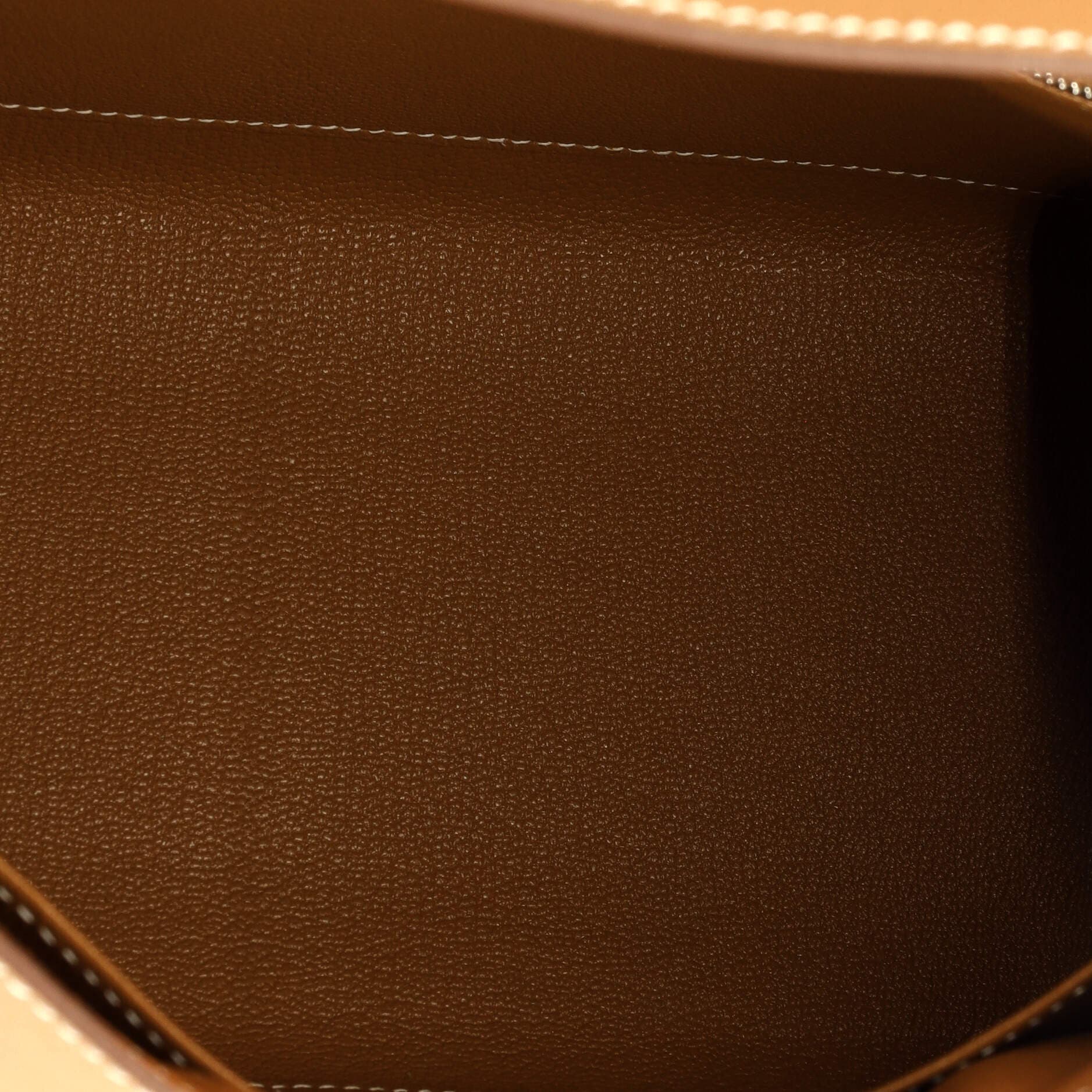 Pre-Owned Hermes Kelly Handbag Brown Epsom with Palladium Hardware 28, Alternate, color, Gold