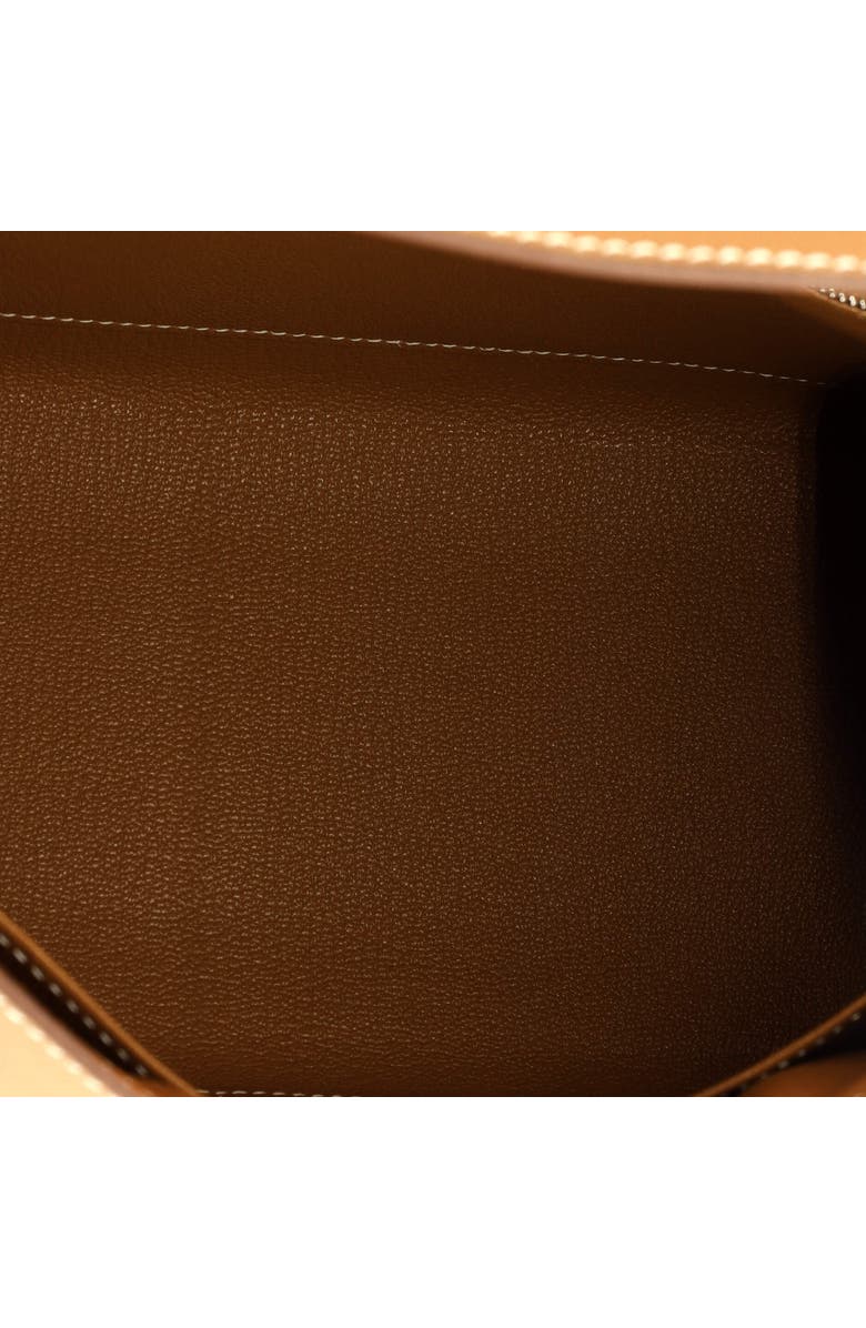 Pre-Owned Hermes Kelly Handbag Brown Epsom with Palladium Hardware 28, Alternate, color, Gold