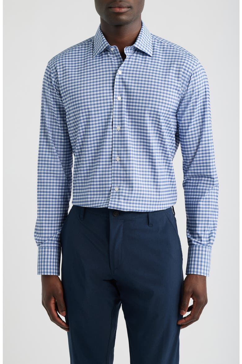 Lewis Performance Twill Button-Up Shirt, Main, color, WINDSOR BLUE