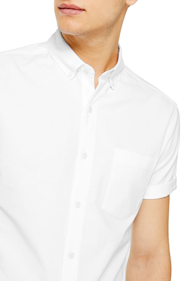 Topman Muscle Fit Oxford Shirt, Alternate, color, 