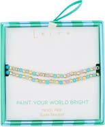 Leith Beaded 2-Row Slider Bracelet