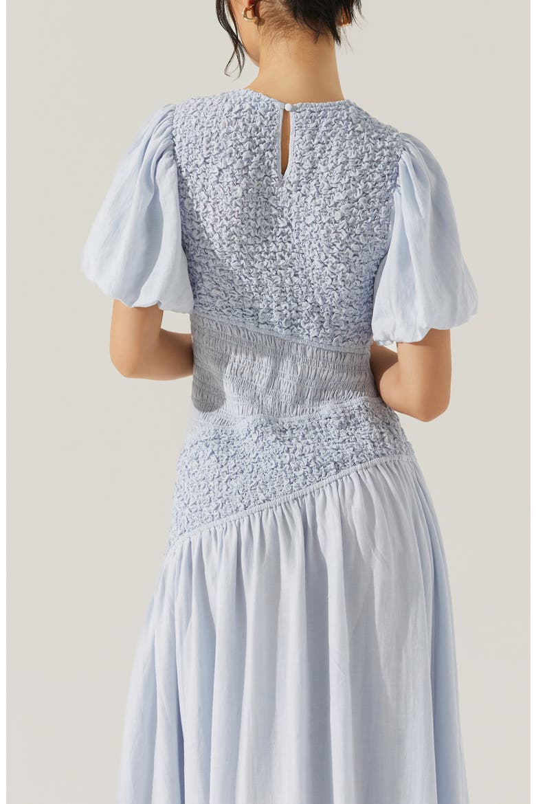 Theoni Smocked Maxi Dress, Alternate, color, BLUE
