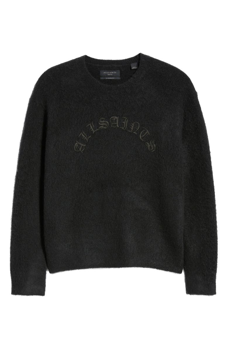 AllSaints Curv Alpaca & Wool Blend Sweater, Alternate, color, Black