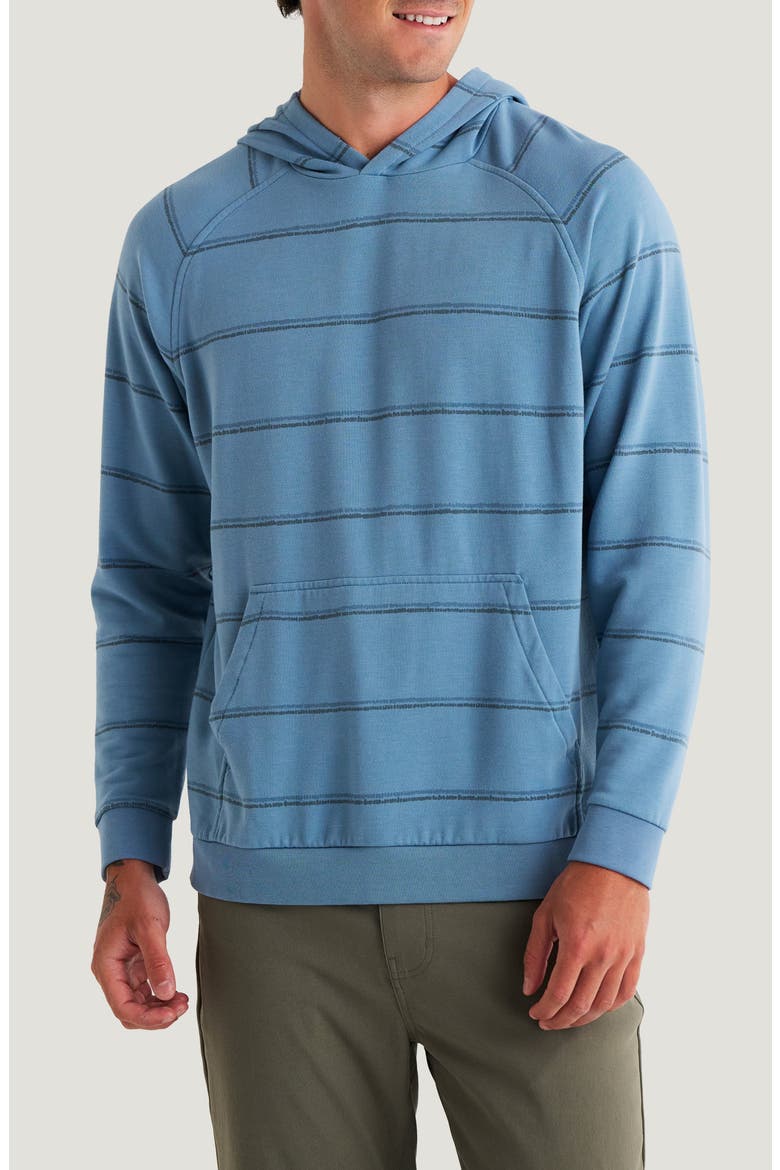Fleece Hoodie, Main, color, DASH DBL STRIPE WINDWD BLUE