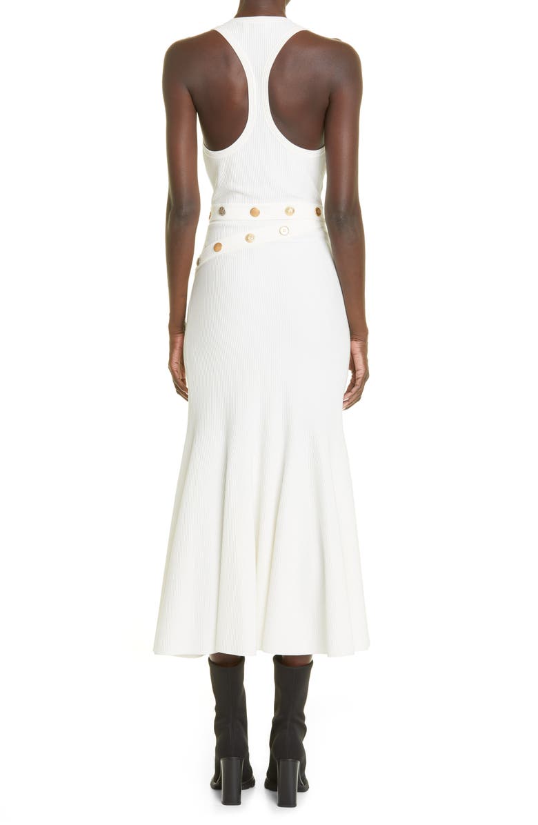 McQueen Alexander McQueen Sleeveless Ottoman Knit Midi Dress, Alternate, color, 