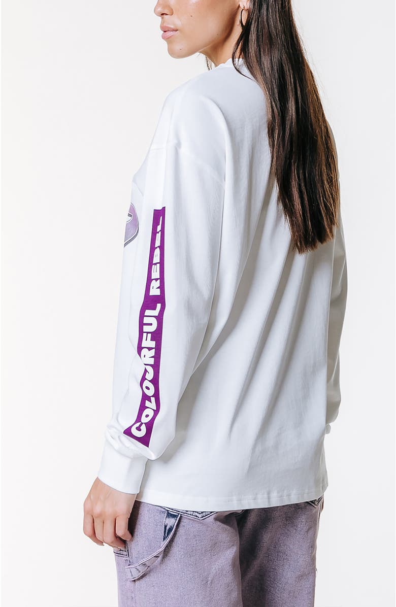 Colourful Rebel Rebel Baseball Longsleeve Tee, Alternate, color, White