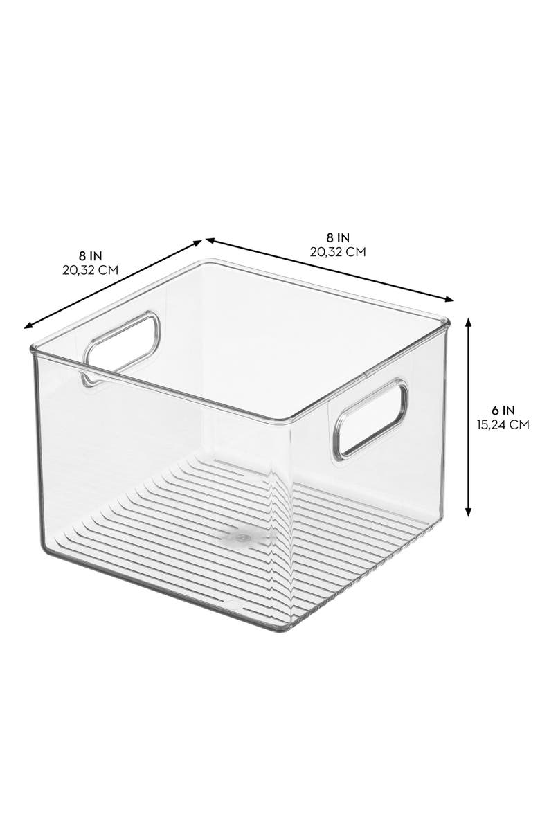 81029350 iDesign Pantry Storage Bin with Handles for Kitchen Cabinets or Fridge - Set of 4 - Clear, Alternate, color, Clear
