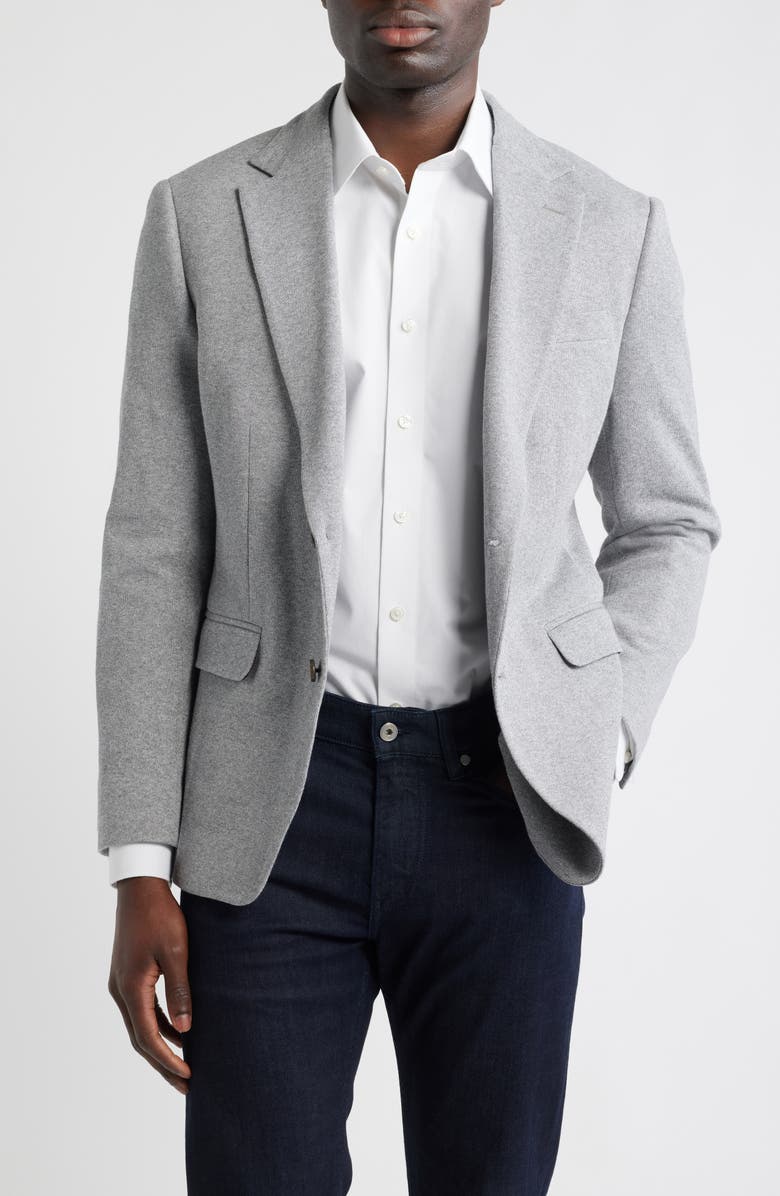 Bonobos Jetsetter Trim Fit Stretch Wool Sport Coat, Alternate, color, Light Grey With Flaps