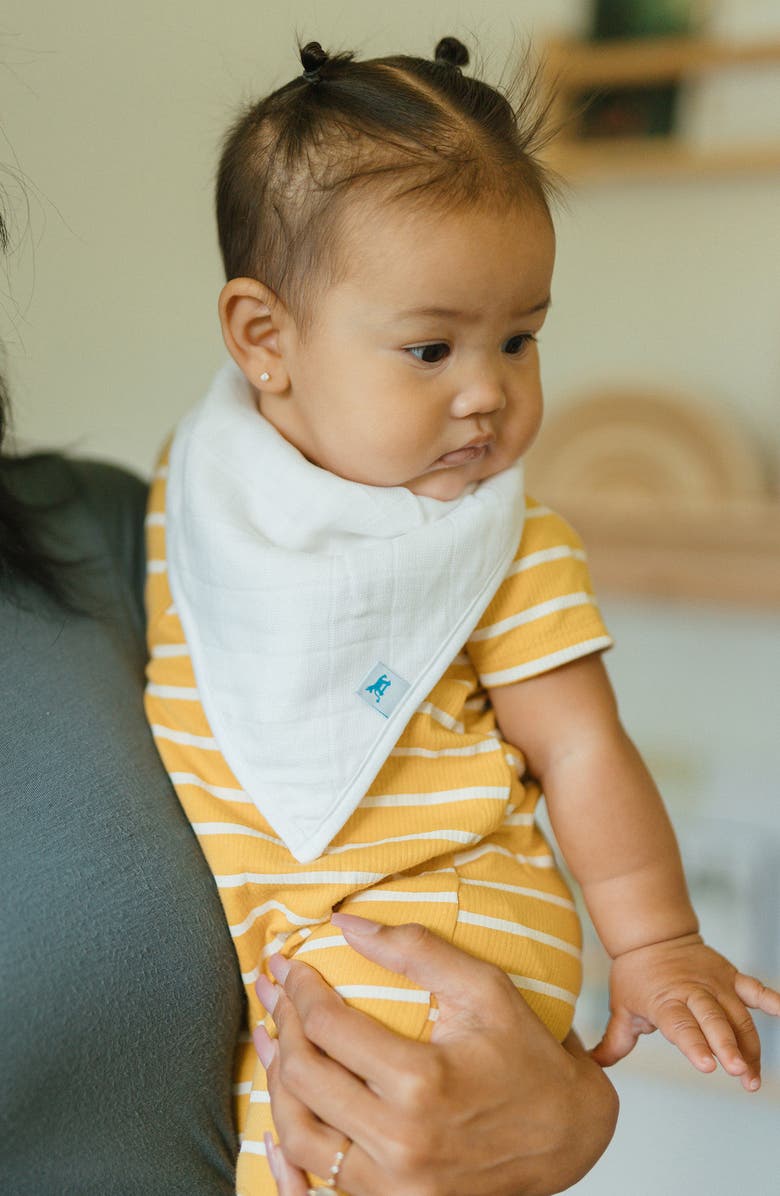 little unicorn 4-Pack Fleece & Cotton Muslin Bandana Bib, Alternate, color, White