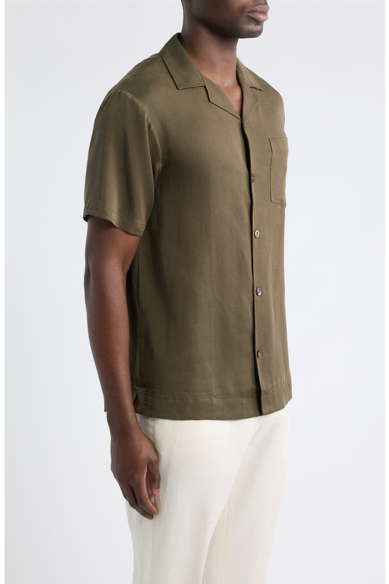Solid Camp Shirt, Alternate, color, KHAKI- 03