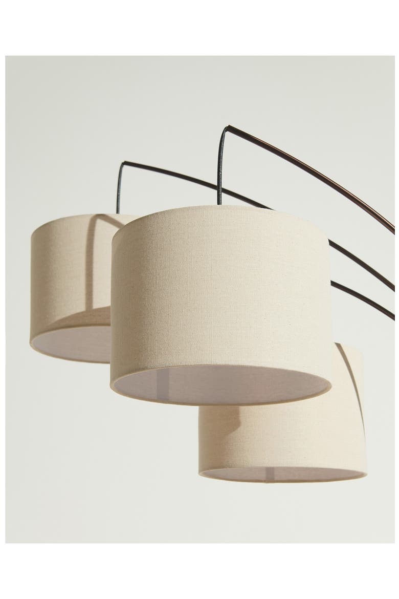 Trilage 84" Adjustable Tall LED Floor Lamp with 3 Fabric Drum Shades, Bulbs Included, Alternate, color, BRONZE