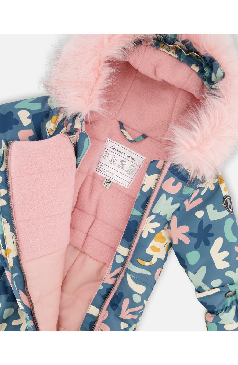 Deux par Deux One-Piece Play Snowsuit Designed for Car Seat Cat, Alternate, color, Green