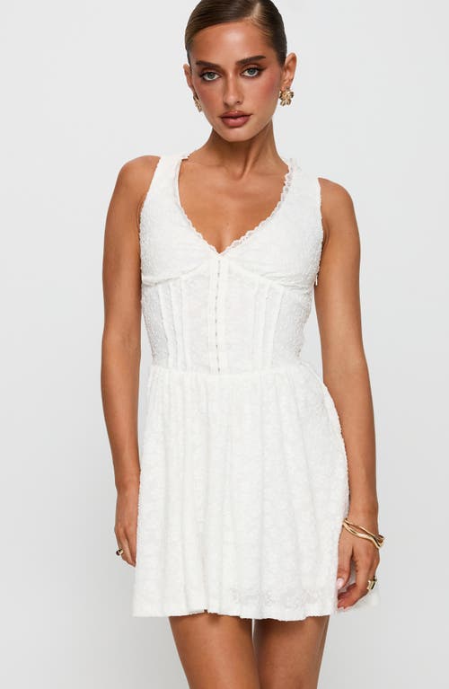 Princess Polly Loveluck Lace Sleeveless Minidress In White