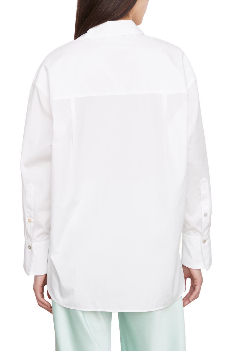 Oversize Cotton Button-Up Shirt, Alternate, color, OPTIC WHITE
