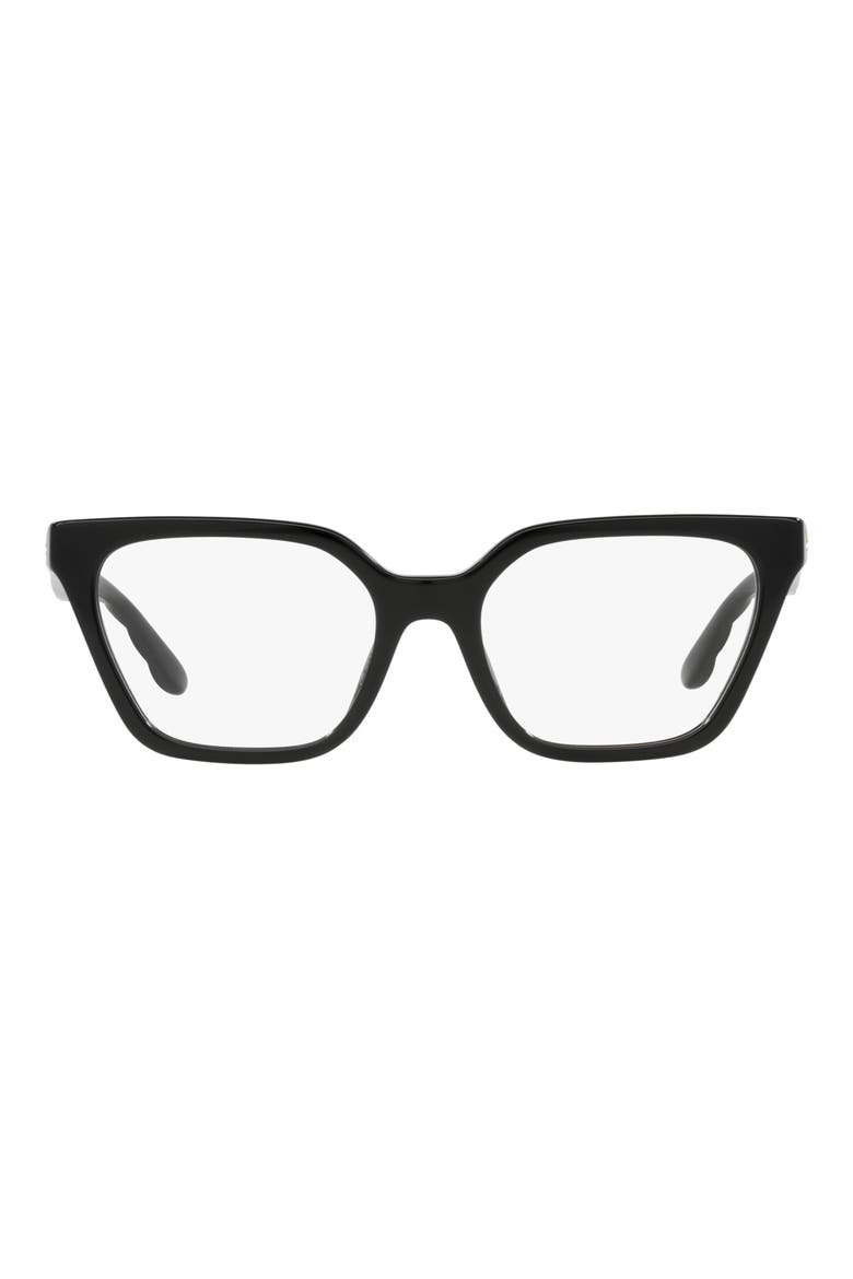 53mm Rectangular Optical Glasses, Main, color, BLACK