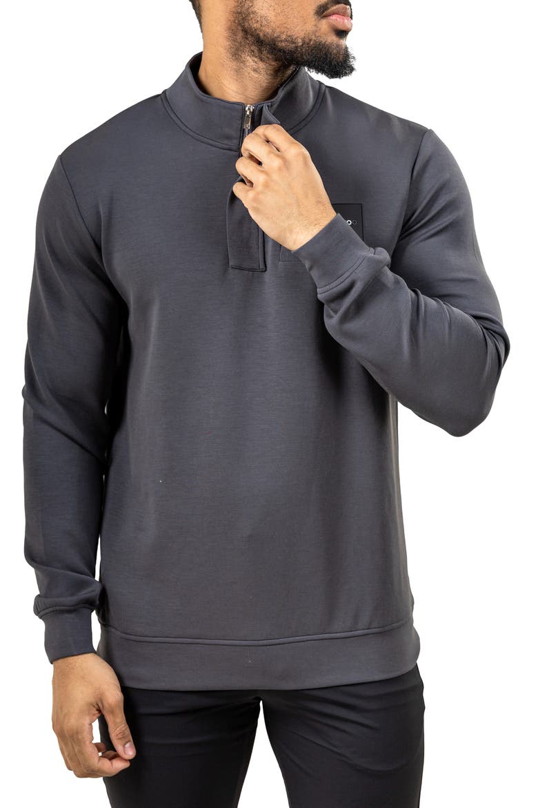 Marthyr Quarter Zip Pullover, Alternate, color, GREY
