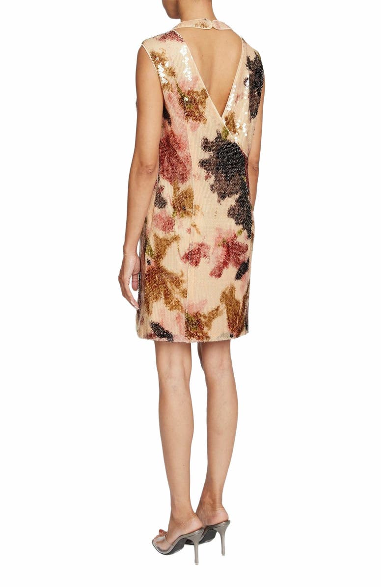 Santorelli Amina Sequined Mock Neck Shift Dress, Alternate, color,