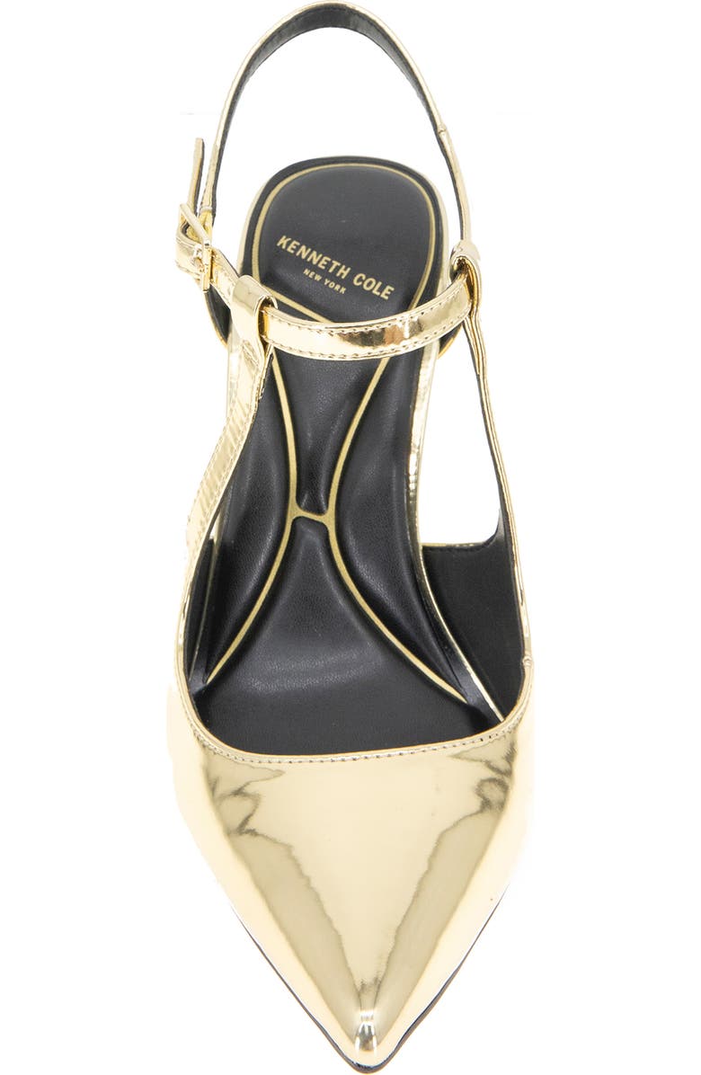 Kenneth Cole Romi Ankle Strap Pointed Toe Pump, Alternate, color, Gold