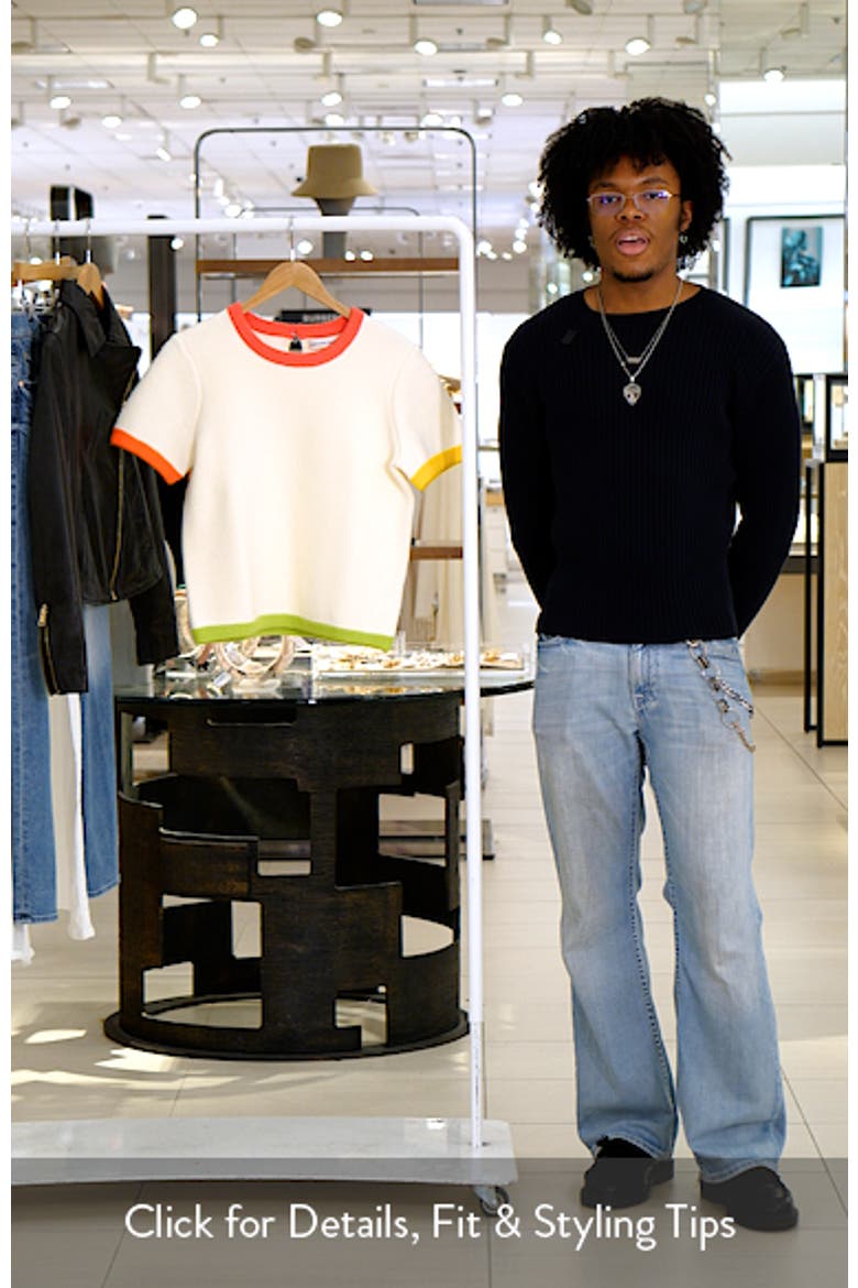 Colorblock Short Sleeve Sweater video