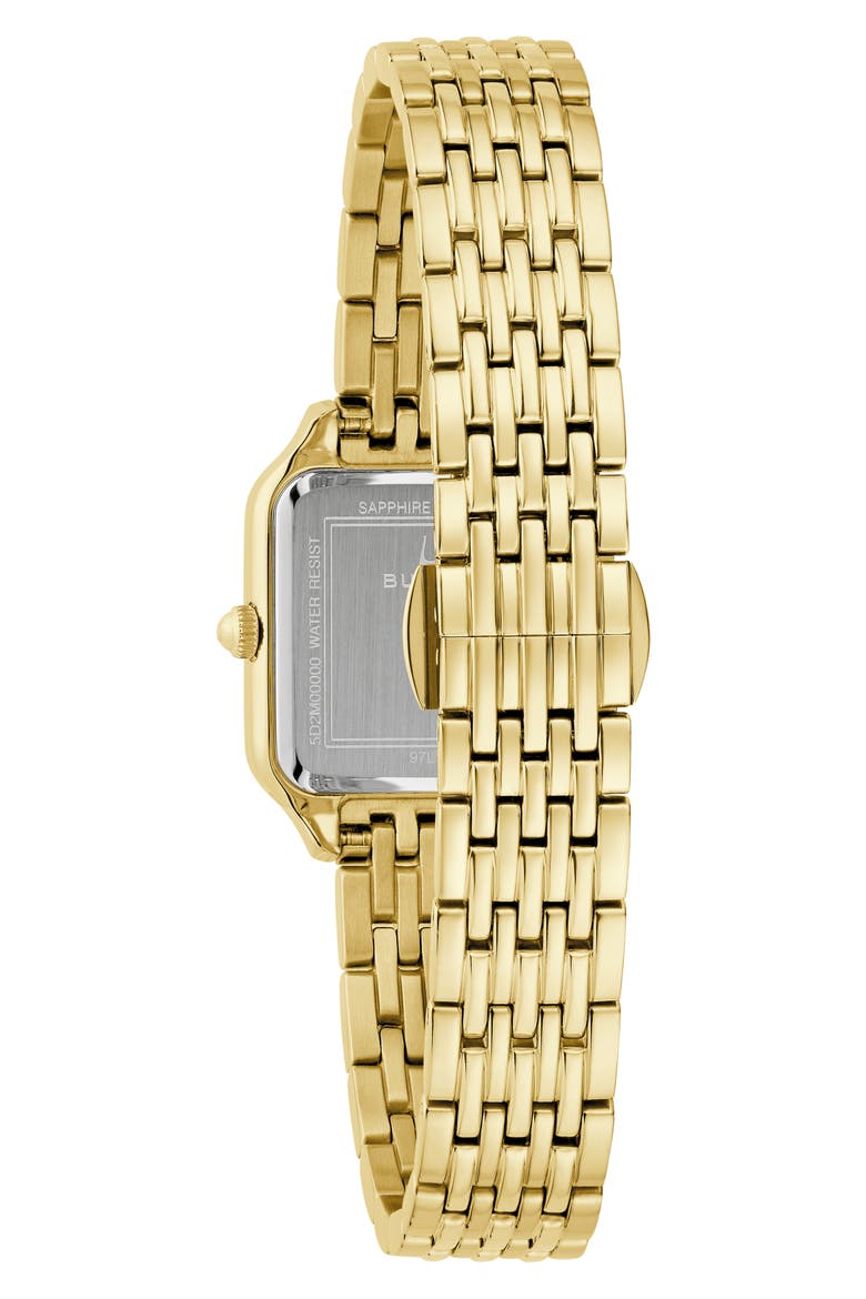 Classic Sutton Square Bracelet Watch, 23mm, Alternate, color, GOLD-TONE