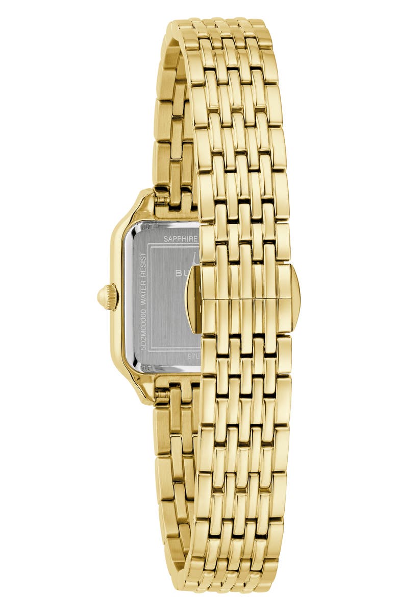 BULOVA Classic Sutton Square Bracelet Watch, 23mm, Alternate, color, Gold-Tone