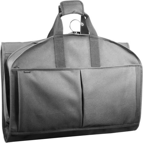 Wallybags 48" Deluxe Tri-fold Travel Garment Bag With Three Pockets In Gray