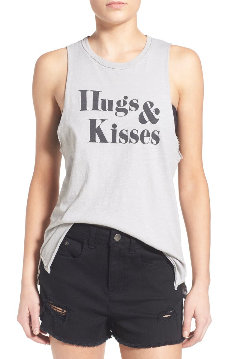 PST by Project Social T Project Social T 'Hugs & Kisses' Graphic Tank, Main, color, 
