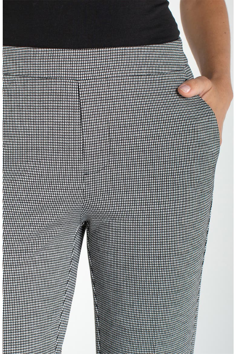 Kayla Check Pull On Pants, Alternate, color, BLACK/ WHITE MINI CHECK