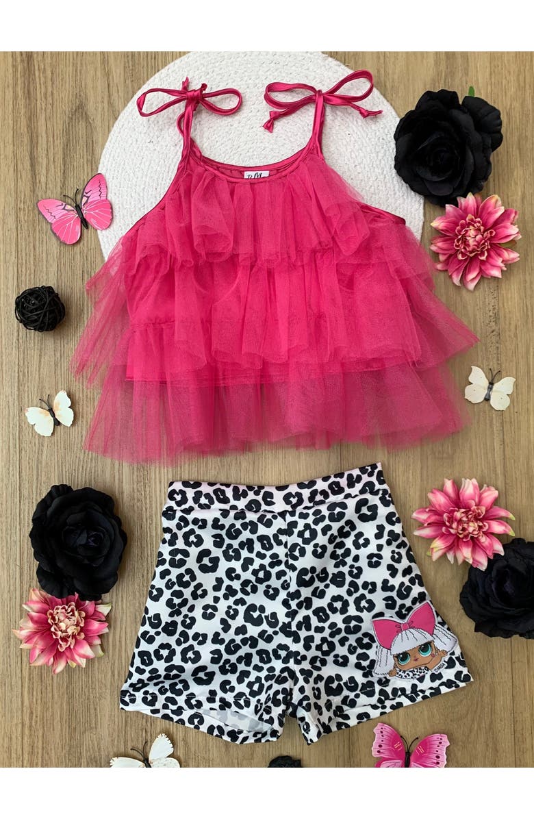 Mia Belle Girls Girls L.O.L. SURPRISE! Diva Shorts Set, Alternate, color, Pink