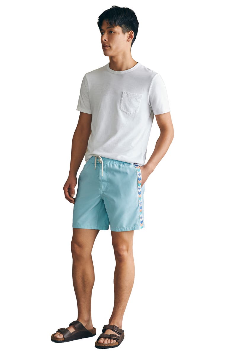 Faherty Sunwashed Board Shorts, Alternate, color, Bethesda Blue
