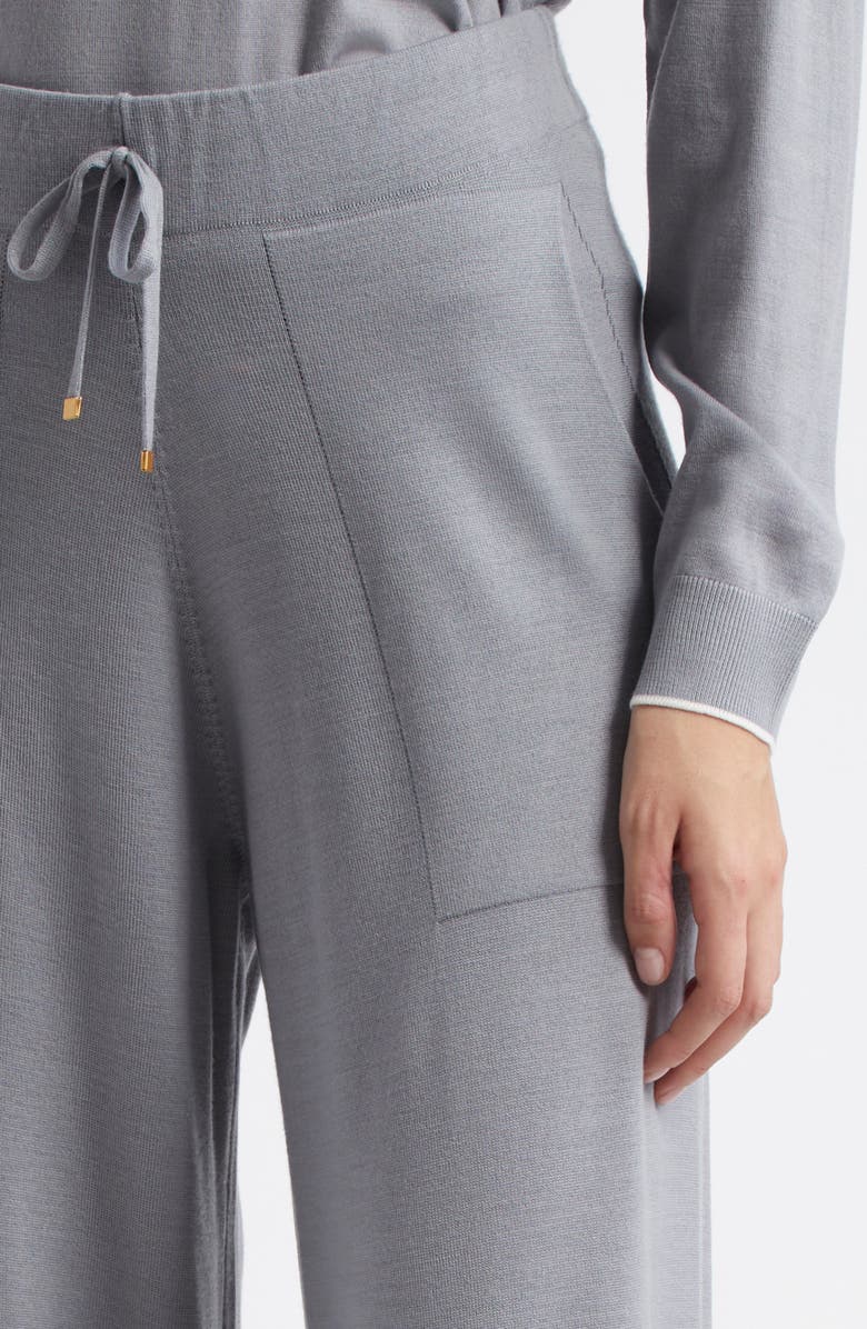 Eleventy Wool Knit Drawstring Pants, Alternate, color, New Dust