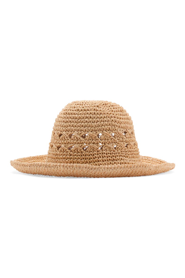 Openwork Straw Sun Hat, Main, color, ECRU