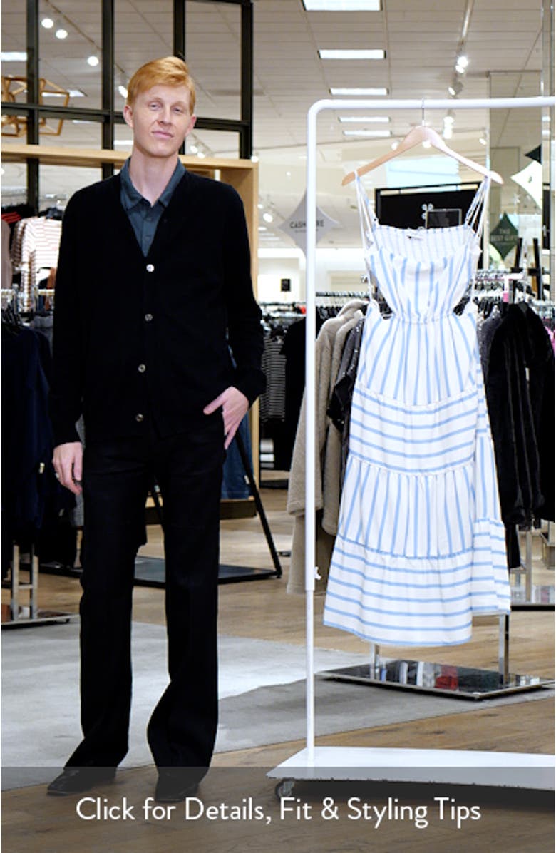 Evelin Stripe Cutout Midi Dress, sales video thumbnail