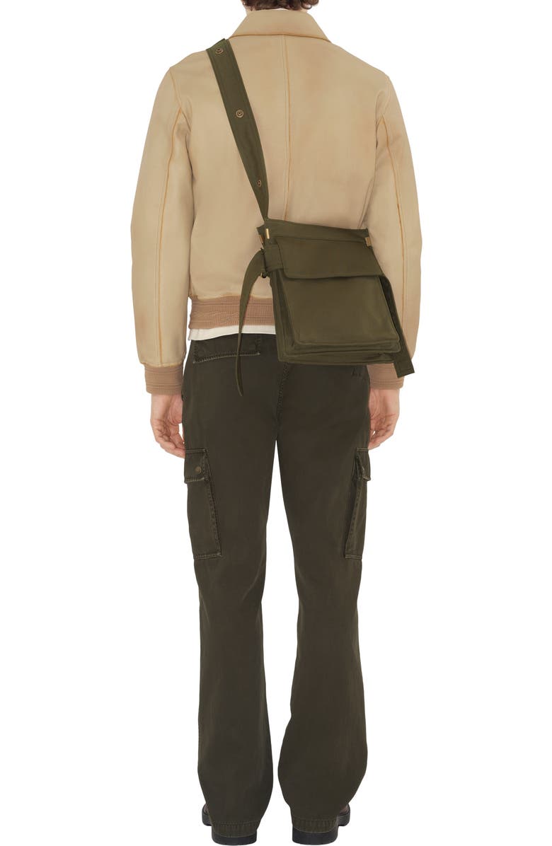 Burberry Small Trench Tote, Alternate, color, Military