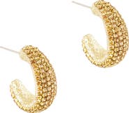 Deepa Gurnani Biles Crystal Hoop Earrings