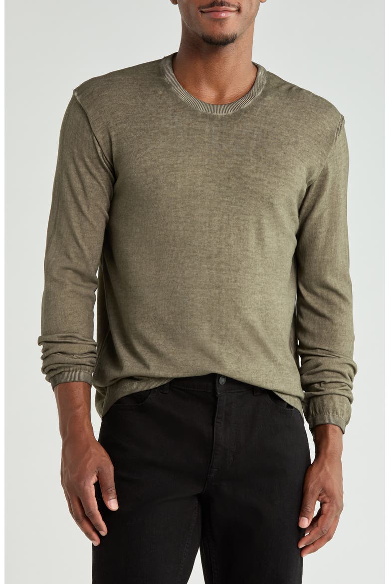 Manuel Cotton Crewneck Sweater, Main, color, TEAKWOOD