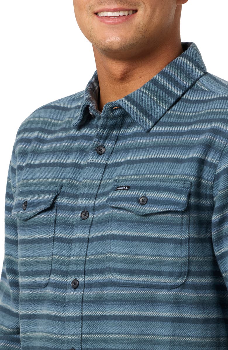 O'Neill Richmond Flannel Button-Up Shirt, Alternate, color, Citadel